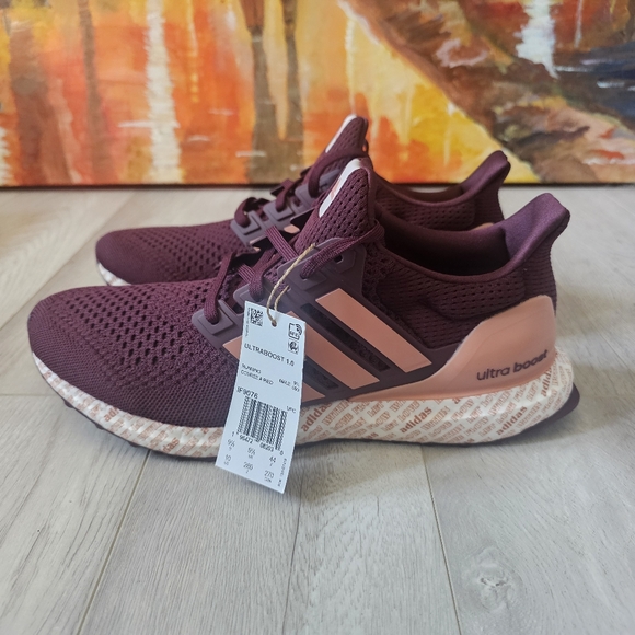 Adidas Ultraboost 1.0 UltraBoost Maroon Burgundy Running Shoes IF9076 - Picture 3 of 6